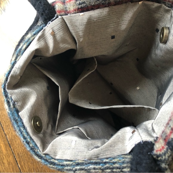 Womens handbag, wool plaid - Picture 2 of 8